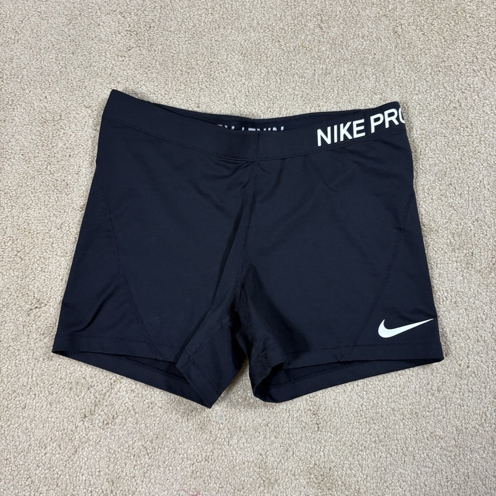 Nike Pro Dri-FIT Women's Black Biker Compression Shorts Stretch Gym Training XL